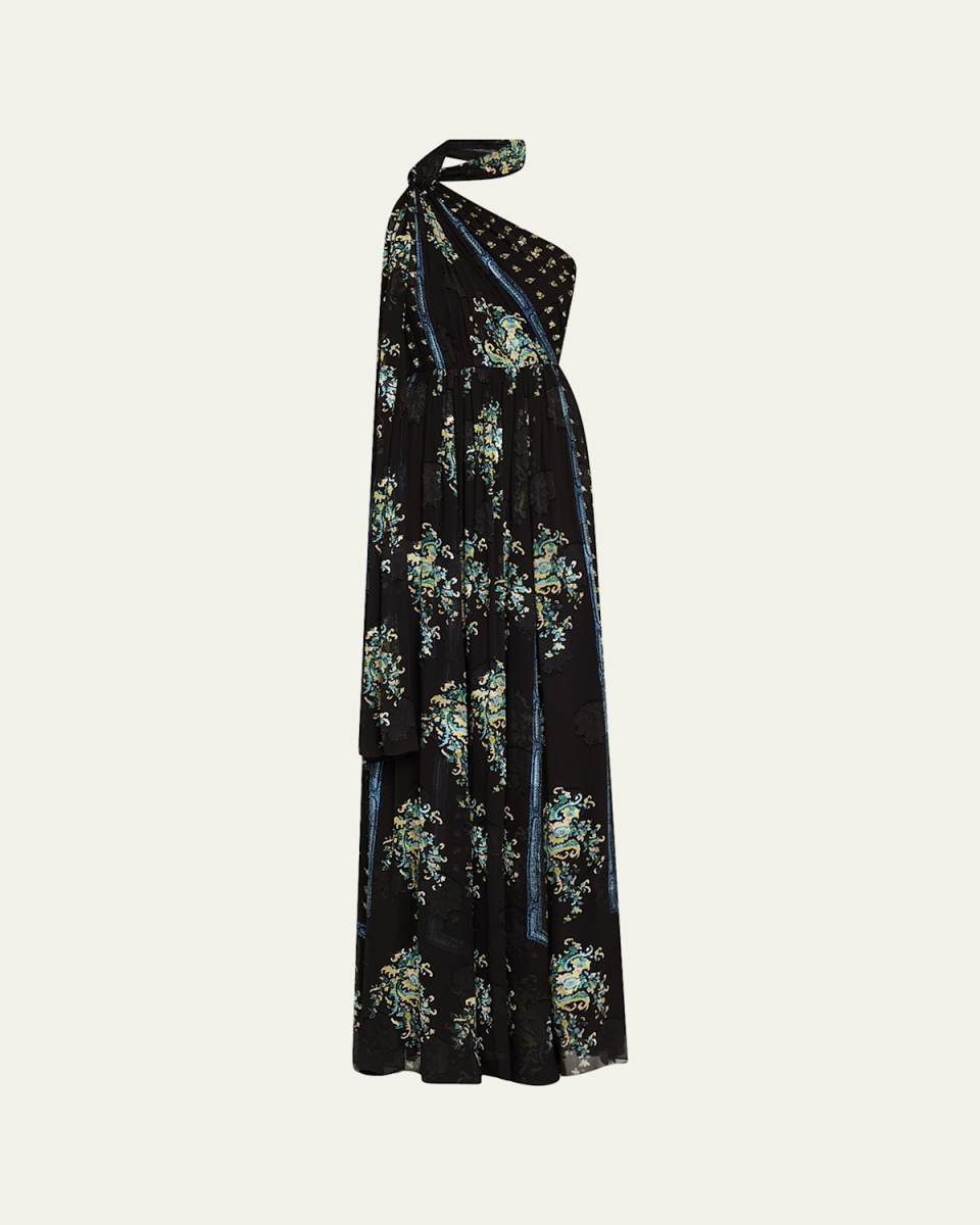 Angelique Draped Scarf Gown